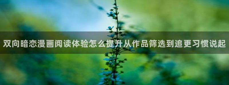 樱花日语学习：双向暗恋漫画阅读体验怎么提升从作品筛选到追更习惯说起